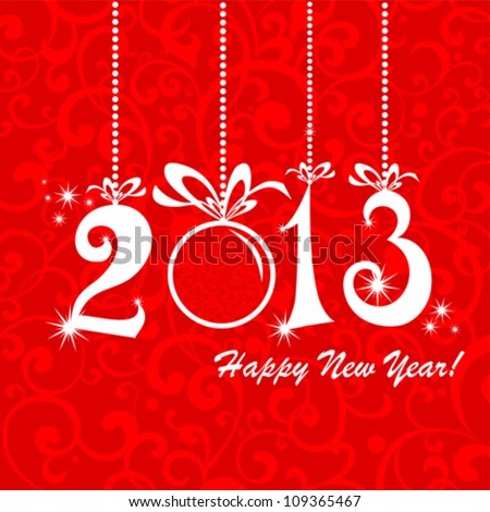 Free Vector Image on Stock Vector   2013 Happy New Year Greeting Card Or Background  Vector