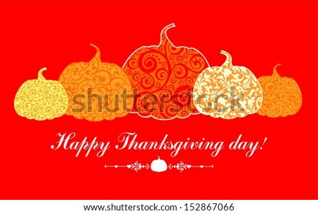 Happy Thanksgiving Day card.  illustration