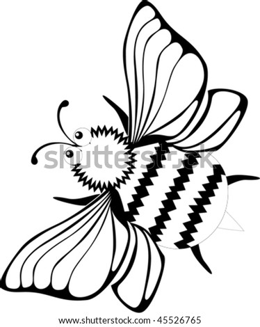 Bee Stock Vector Illustration 45526765 : Shutterstock