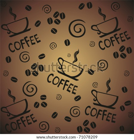 coffee wallpaper border. coffee wallpaper. stock vector
