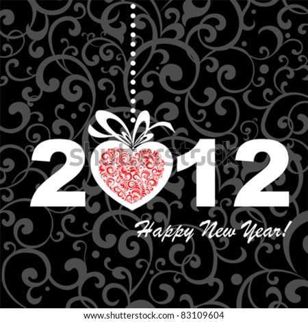 greetings cards 2012. stock vector : 2012 Happy New Year greeting card or background.