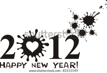 10 câu chúc tết... Stock-vector--happy-new-year-greeting-card-isolated-on-white-background-vector-illustration-83155549