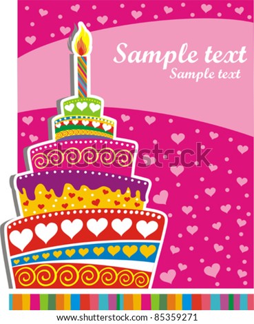 Celebration background with Birthday cake and place for your text vector illustration Celebration background with Birthday cake and place for your text vector illustration