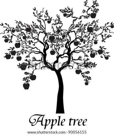 Apple Tree Silhouette