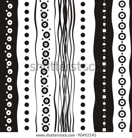 black and white geometric seamless pattern. Illustration background.