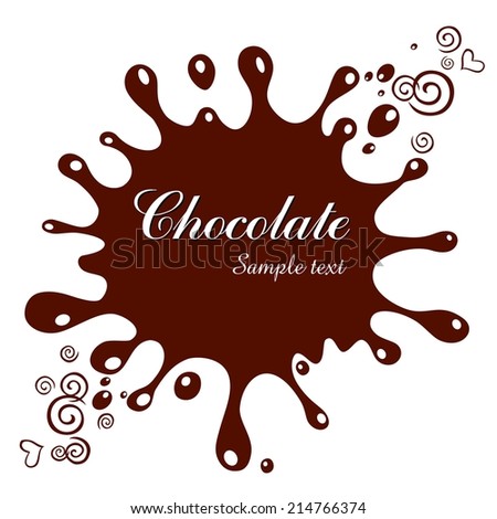 Abstract background with chocolate splash and place for your text. illustration