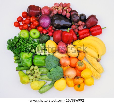 Vegetable and fruit health tricolor