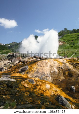 erupting geysers 