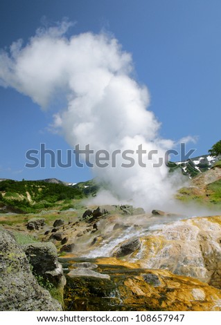 erupting geysers \