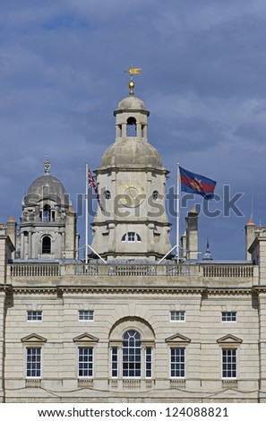 Horse Guards. A historic building at Horse Guards Parade in London, England