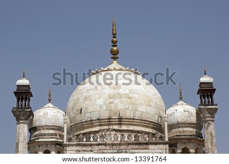 White marble dome of Islamic Tomb