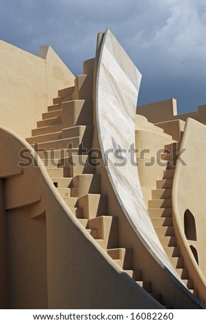 Jantar Mantar. Observatory built in early 18th century to make astronomical measurements. Jaipur, Rajasthan, India