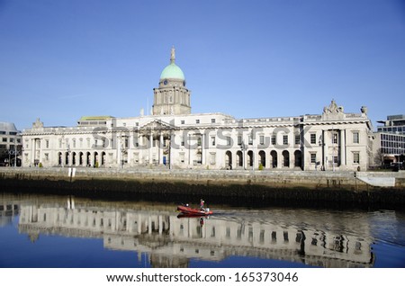 The Custom House is a neoclassical 18th century building in Dublin, Ireland. Which houses the Department of the Environment, Community and Local Government.