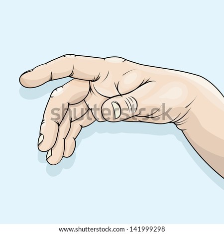 Vector Drawing Of A Relaxed Hand/Relaxed Hand/ Easy To Edit Layers, No