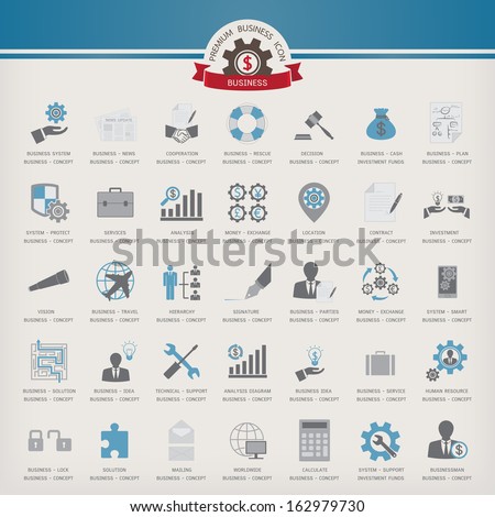 Vector Icon Business set Vector Icon Business set