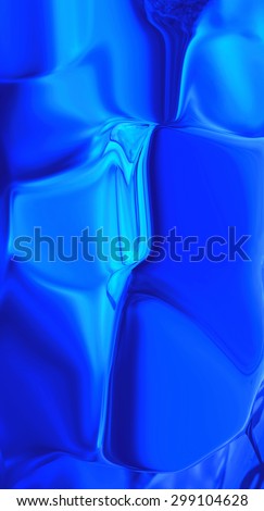 Abstraction with floor in fort blue and light blue tones