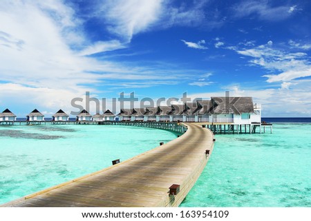 Water Villas (Bungalows) On The Perfect Tropical Island, Maldives