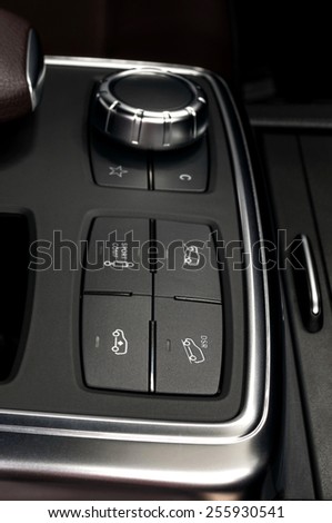 Car transmission control buttons.