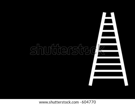 corporate ladder - white on black