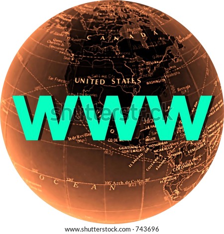 internet, world-wide-web on white