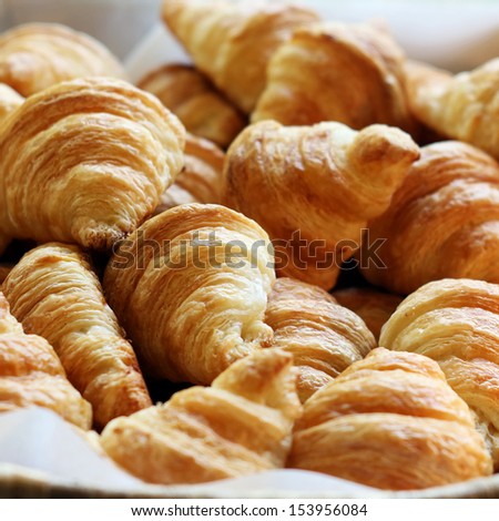 croissant bread on buffet line