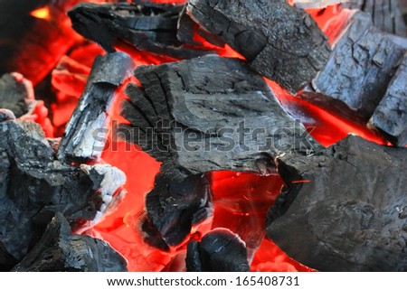 Hot charcoal texture or background