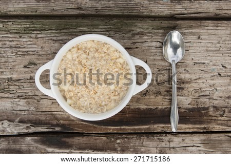 Healthy breakfast, oatmeal