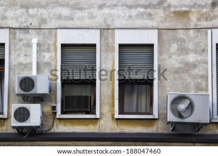 Air Conditioning Equipment outside of an Hold House