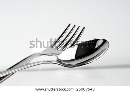 Household crockery objects over white background