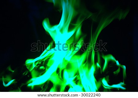 stock photo green flames