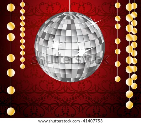 and wallpaper. disco ball and wallpaper