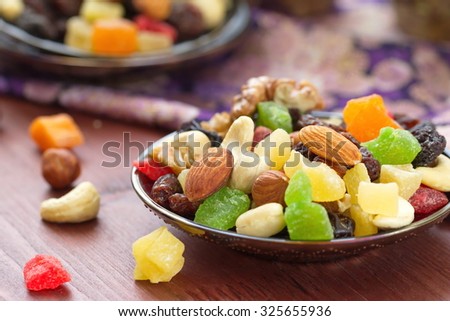 Energy break. Dried fruit and nuts.