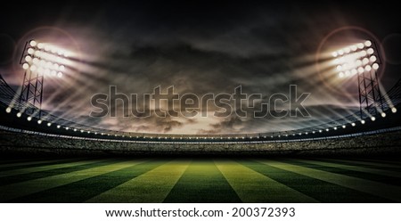 Stadium dark night