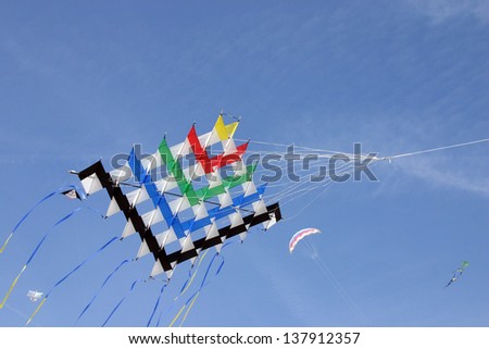 national festival wind kites from around the world on Italian beaches