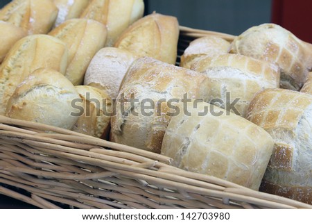 bread pizza baked goods made with wheat flour baker sweet typical product of Italian culinary Tuscan bread