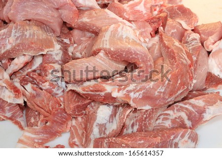 Pork sausage meat processing