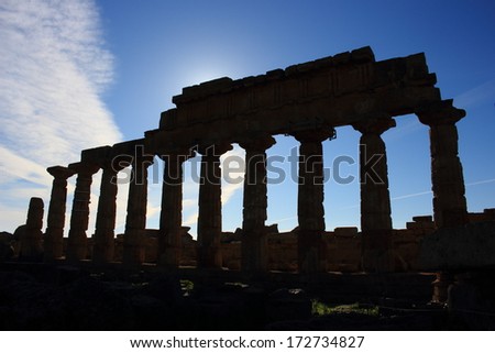 selinunte acropolis and fortified walls ancient Greek city situated on the southwestern coast of Sicily