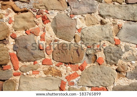 ancient stone walls and stone middle age