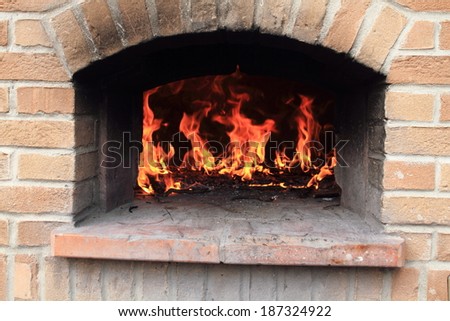 baking bread in wood-fired oven