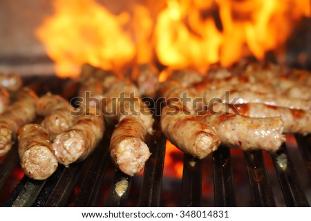 grilled sausage typical Emilia pigs Doc Italy