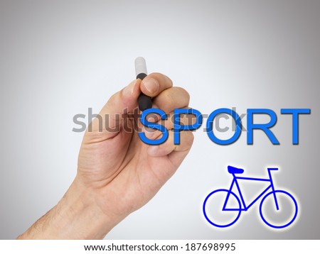 hand with bike