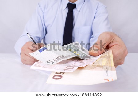businessman with money
