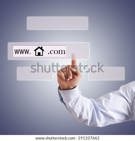 hand pointing to web pages
