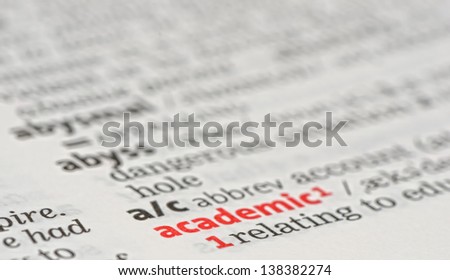Definition of the word academic