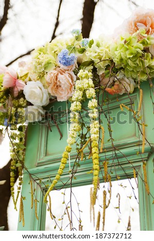 wedding arch in the style of Provence