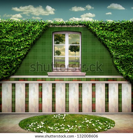 The beautiful Green Bio Room with view of the Garden