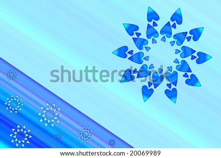 Deco card in blue for background