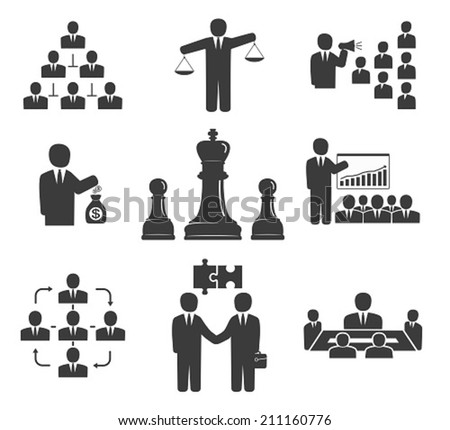 Business people. Office icons, conference, workforce, business meetings