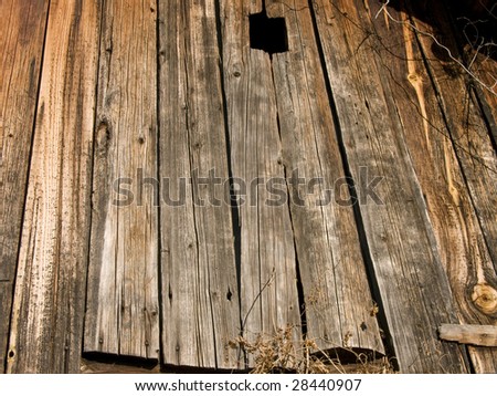 An old wood-shed front