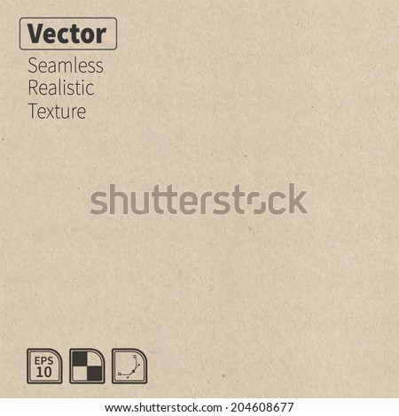 Vector seamless cardboard texture. Phototexture for your design